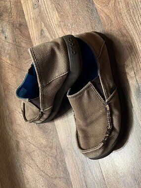 CROCS Boy's Tan Slip-On Loafers